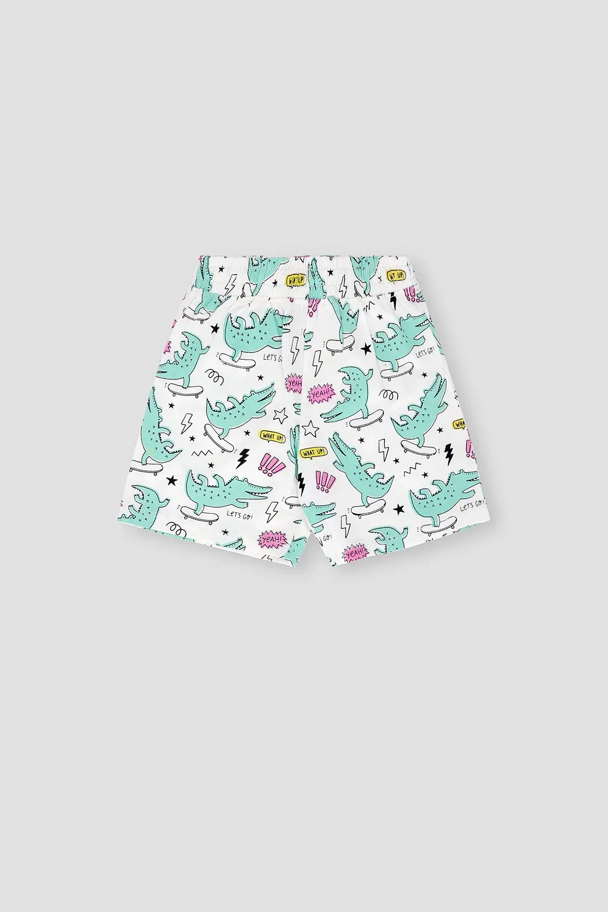 GRAPHIC T-SHIRT & SHORT SUIT FOR BABY BOYS - WHITE - Image 5