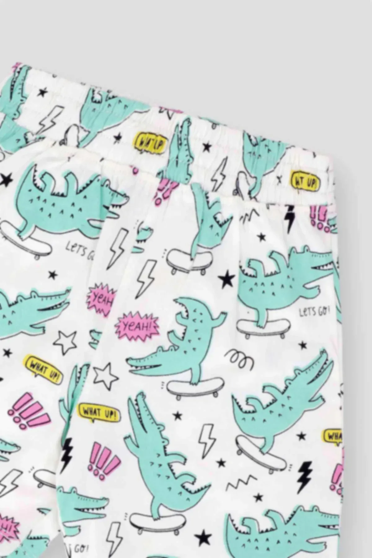 GRAPHIC T-SHIRT & SHORT SUIT FOR BABY BOYS - WHITE - Image 6