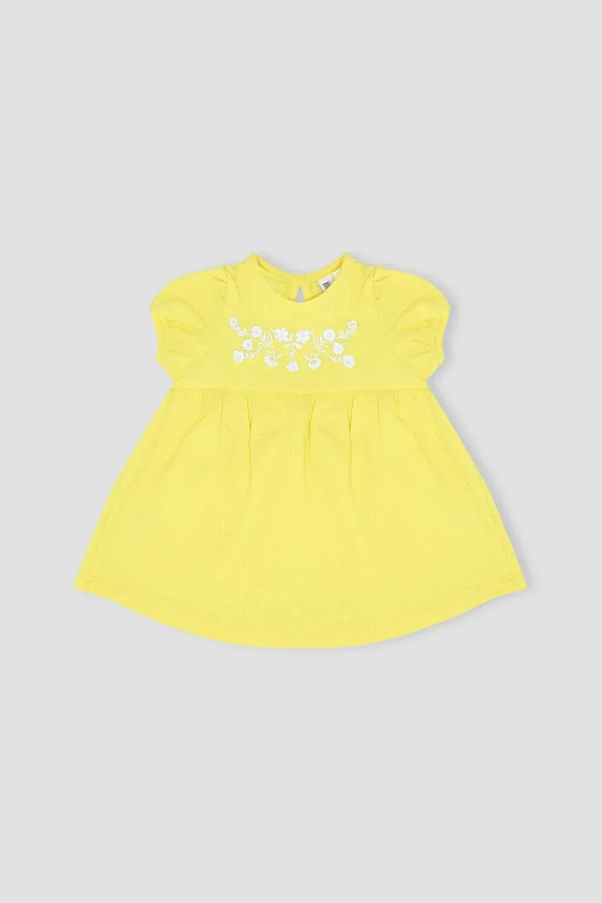 EMBROIDERED DRESS FOR BABY GIRLS - LIME