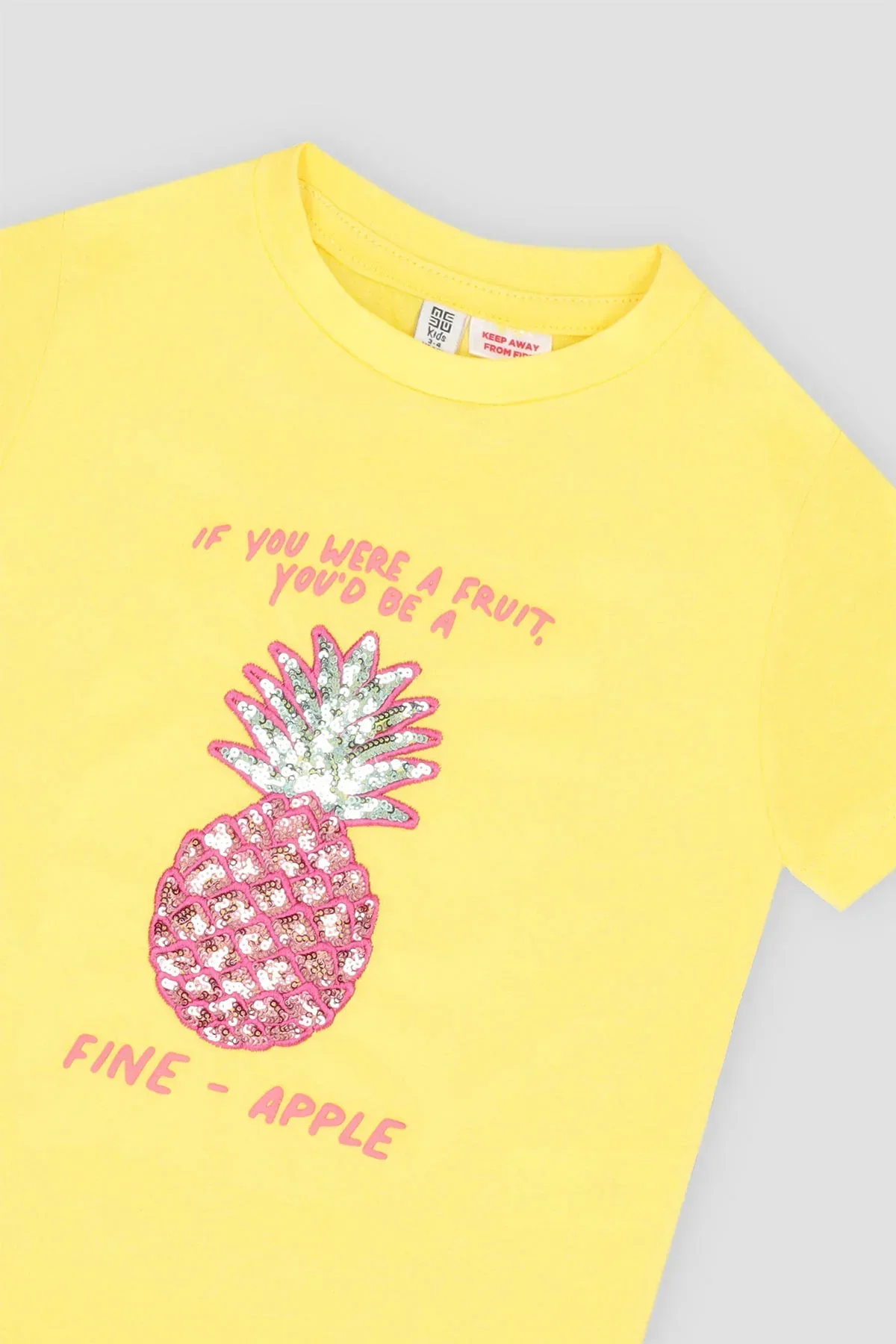 PRINTED T-SHIRT FOR BABY GIRLS - LIME - Image 2