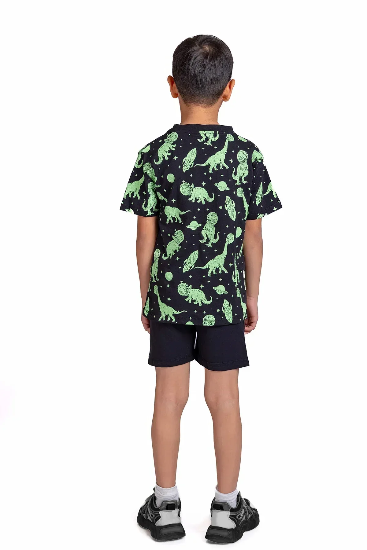 TEE+SHORT SET FOR BOYS - BLACK - Image 3