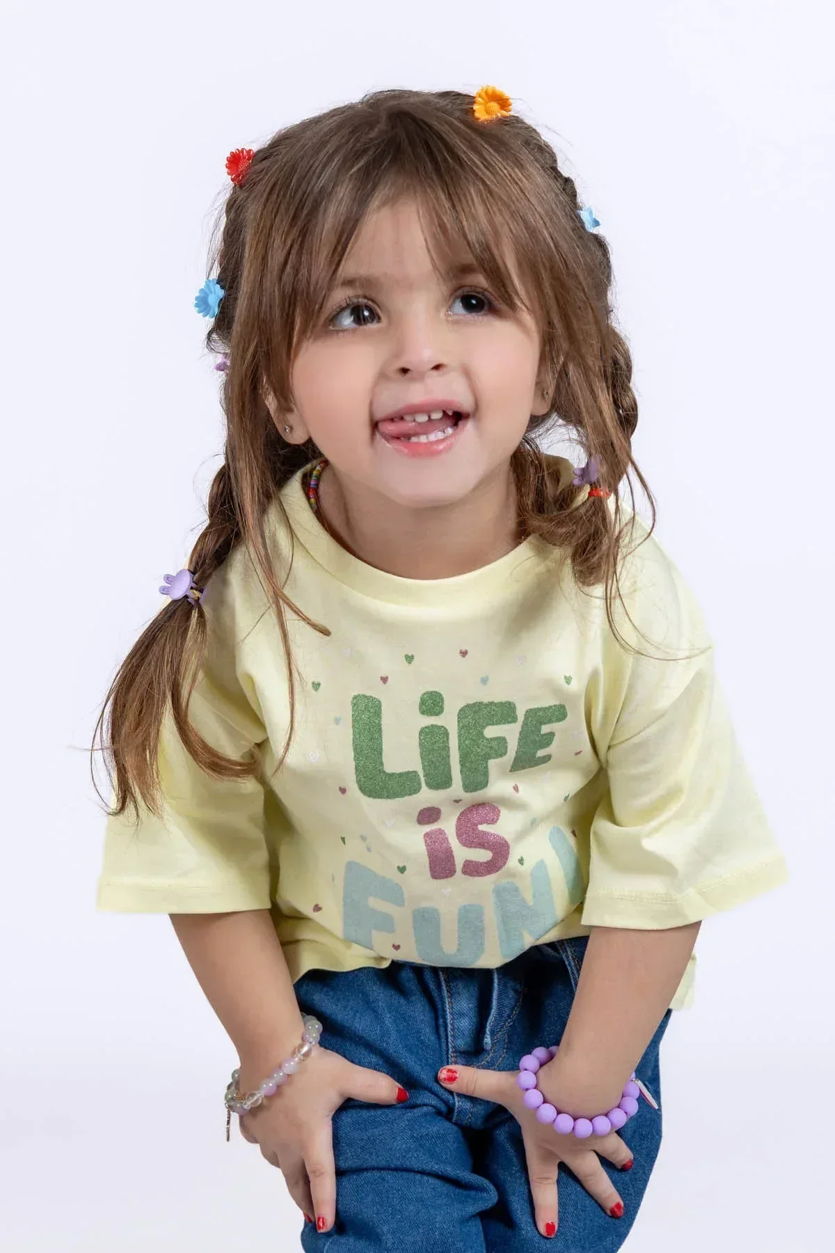 TYPOGRAPHY T-SHIRT FOR BABY GIRLS - YELLOW - Image 3