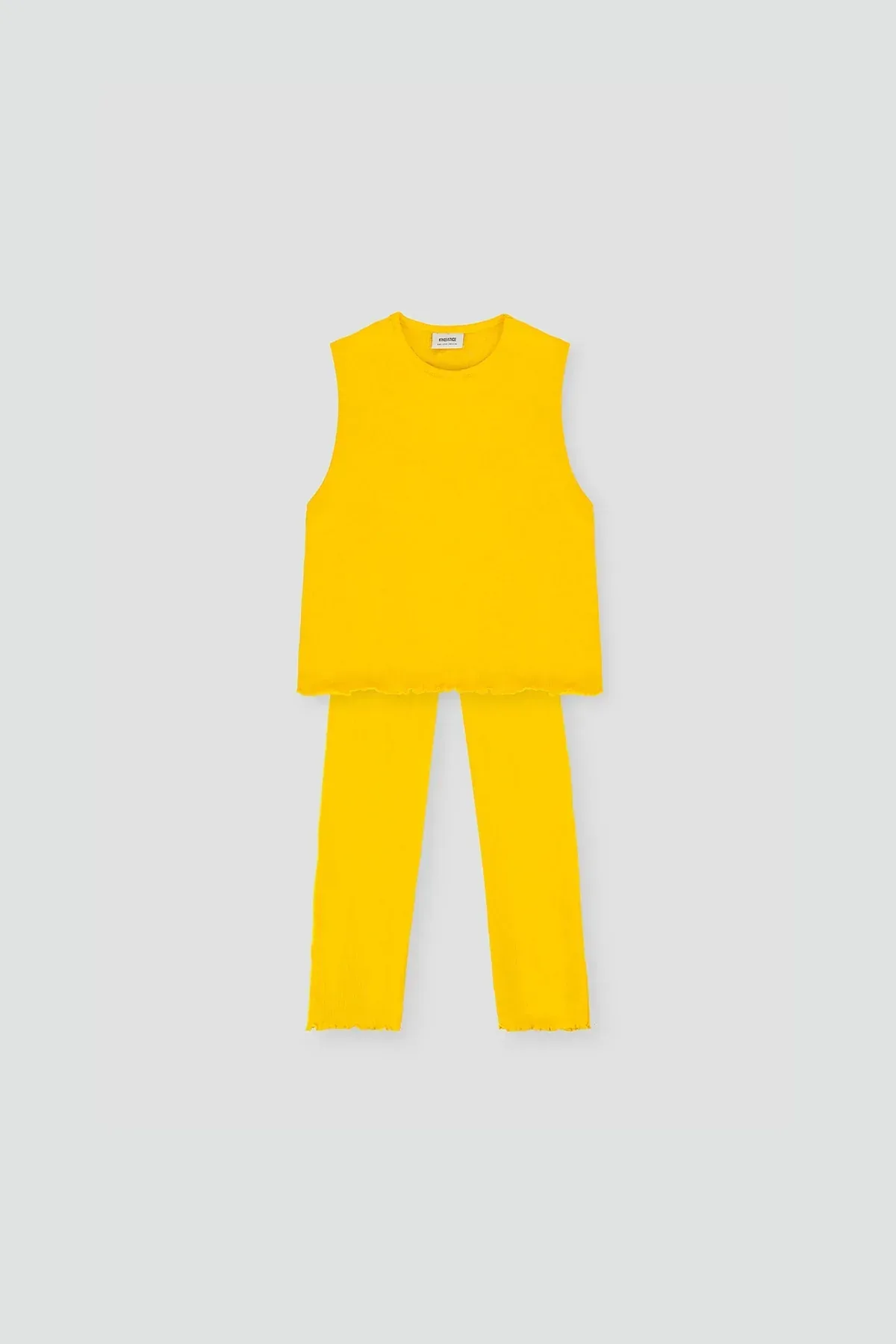 SLEEVELESS CO-ORD SET FOR WOMEN - YELLOW