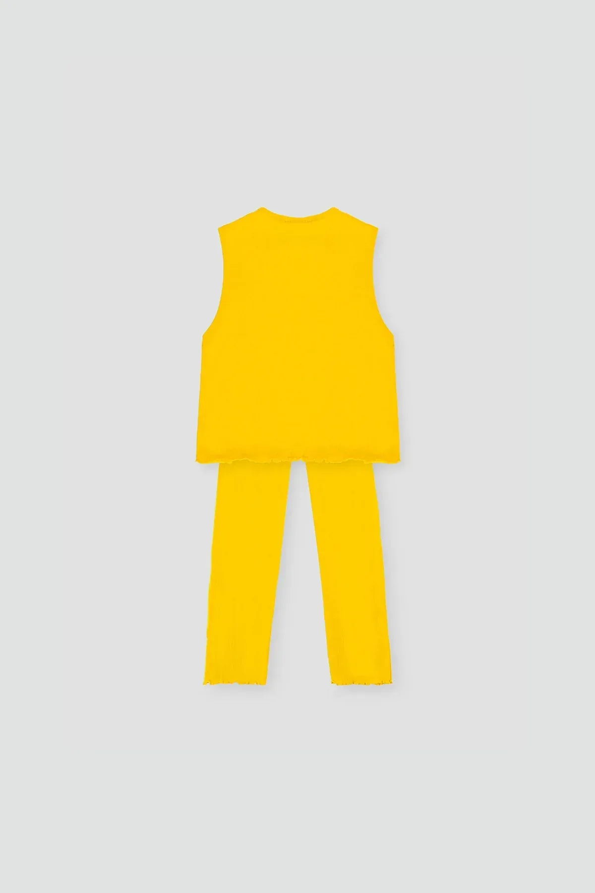 SLEEVELESS CO-ORD SET FOR WOMEN - YELLOW - Image 3