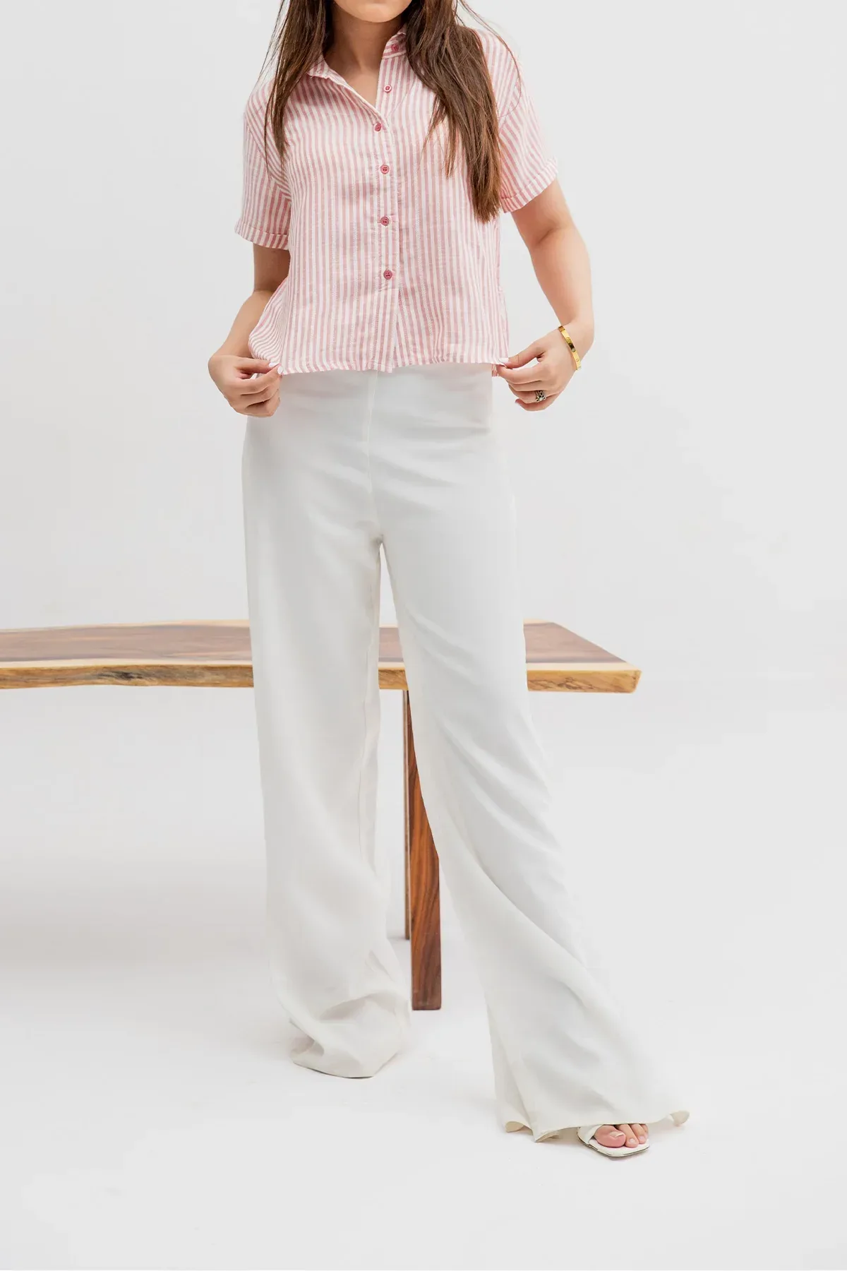 STRIPE SHIRT FOR WOMEN - RED