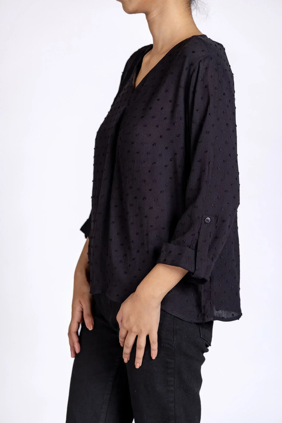 SOLID BLOUSE FOR WOMEN