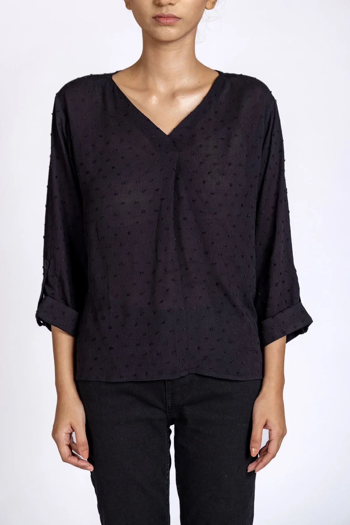 SOLID BLOUSE FOR WOMEN - Image 2