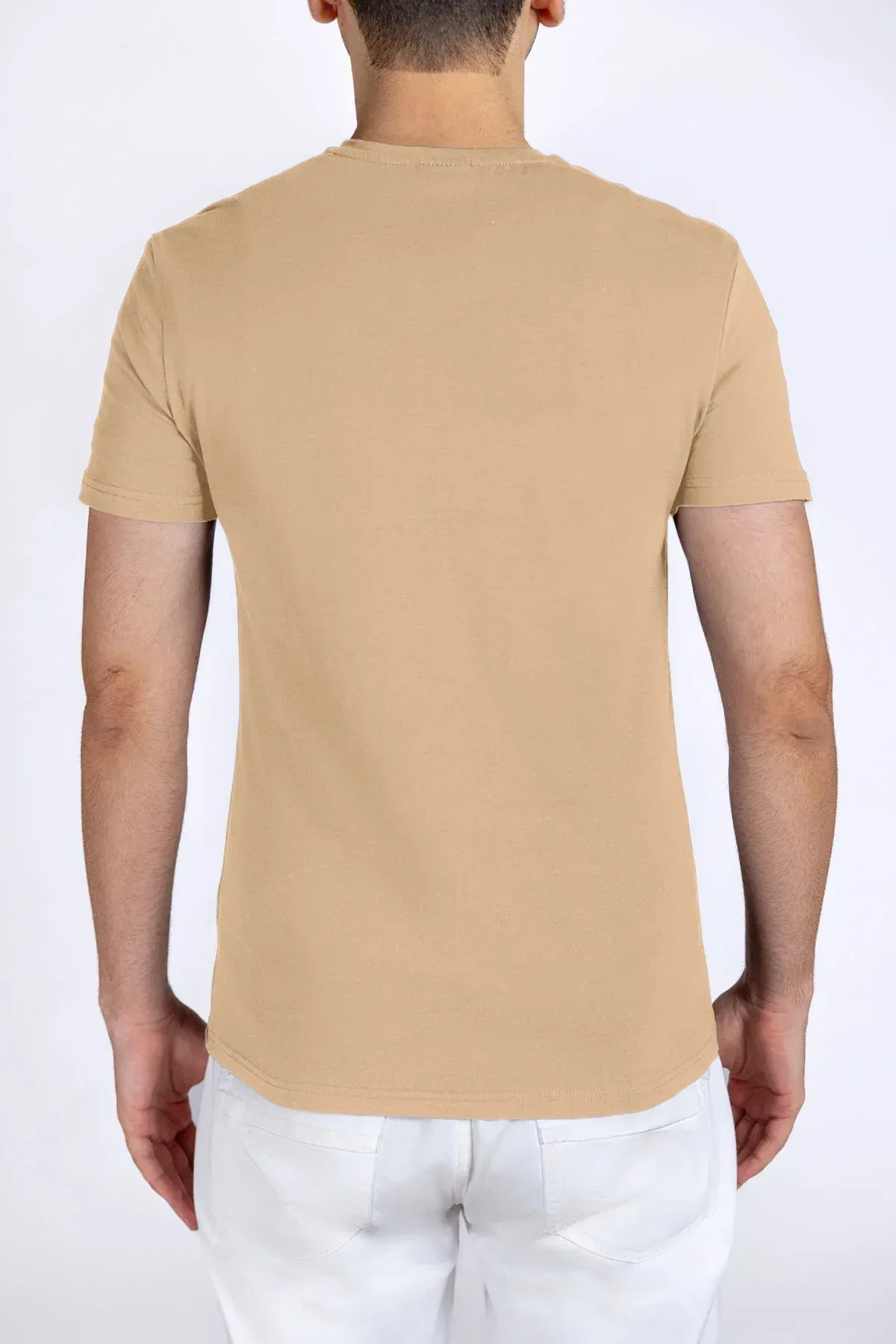 V-NECK SOLID T-SHIRT FOR MEN - Image 4