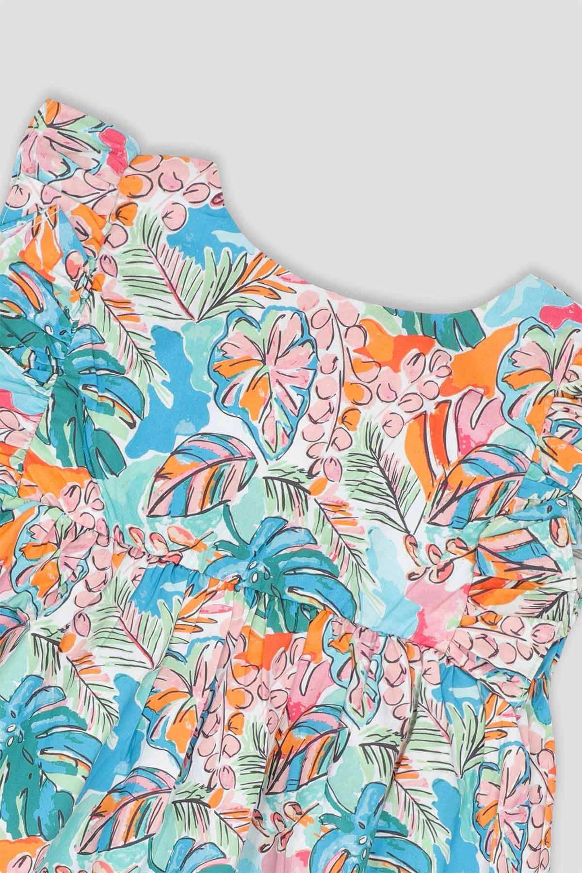 ALL-OVER PRINT DRESS FOR GIRLS - Image 3