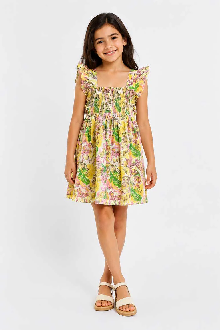ALL-OVER PRINT DRESS FOR GIRLS