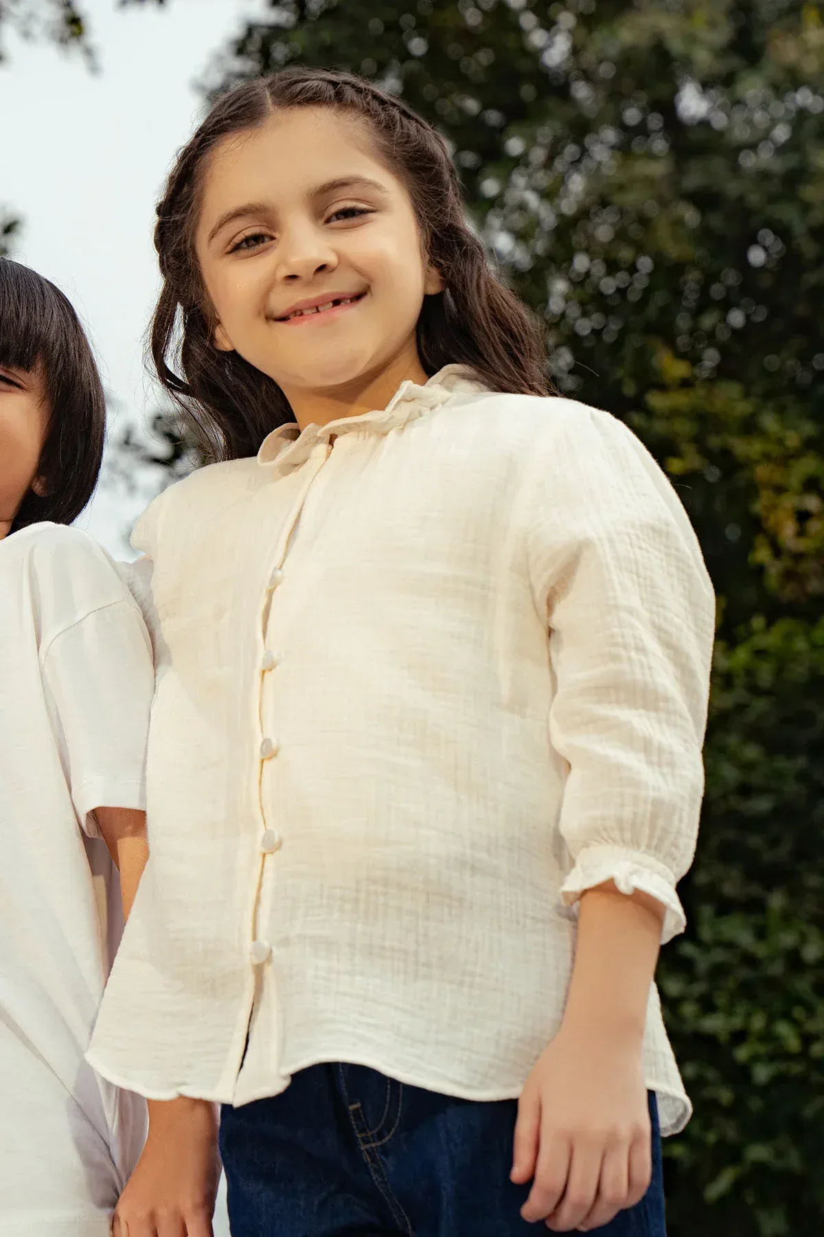 SHIRT FOR GIRLS - WHITE - Image 2