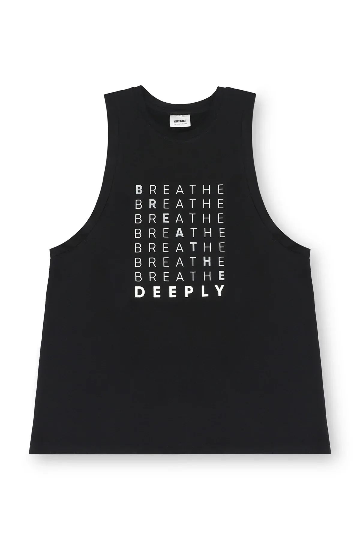 PRINTED TANK TOP FOR WOMEN - BLACK