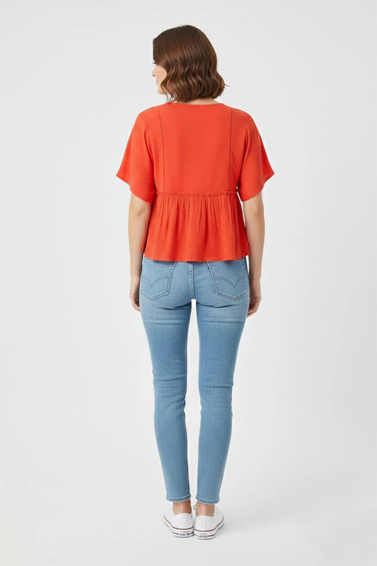 PLEATED BLOUSE FOR WOMEN - Image 2