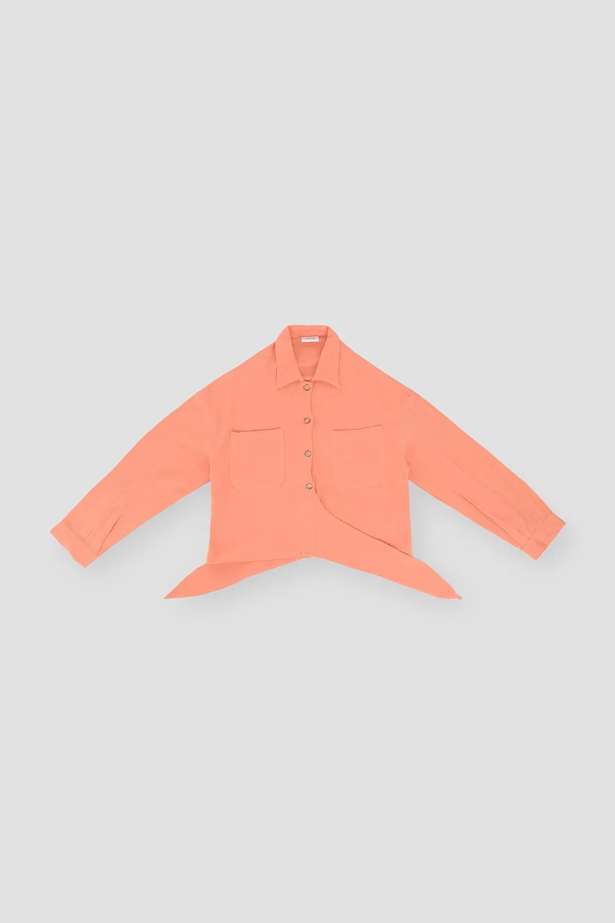 SOLID SHIRT WITH KNOT FOR WOMEN - Image 3