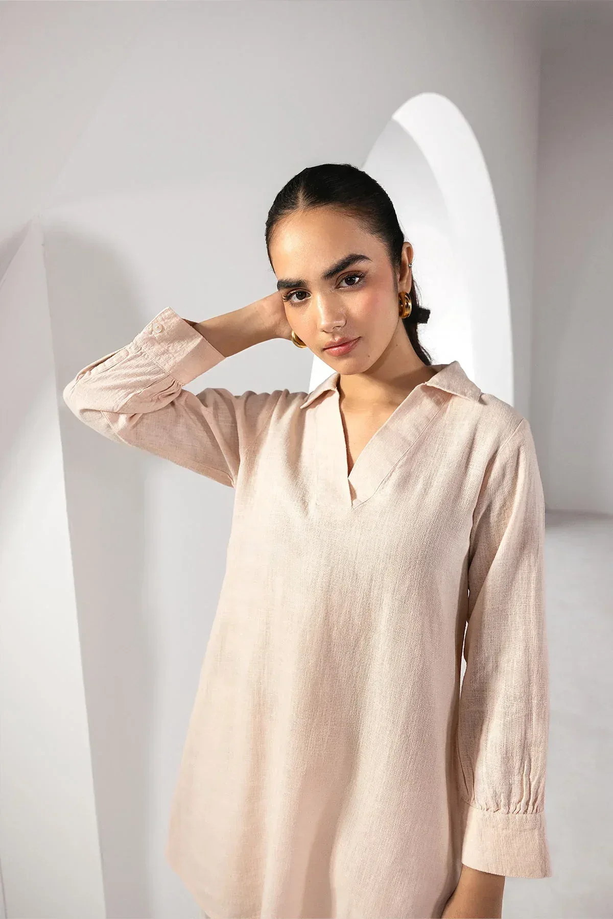 SOLID LONG SHIRT FOR WOMEN - Image 3