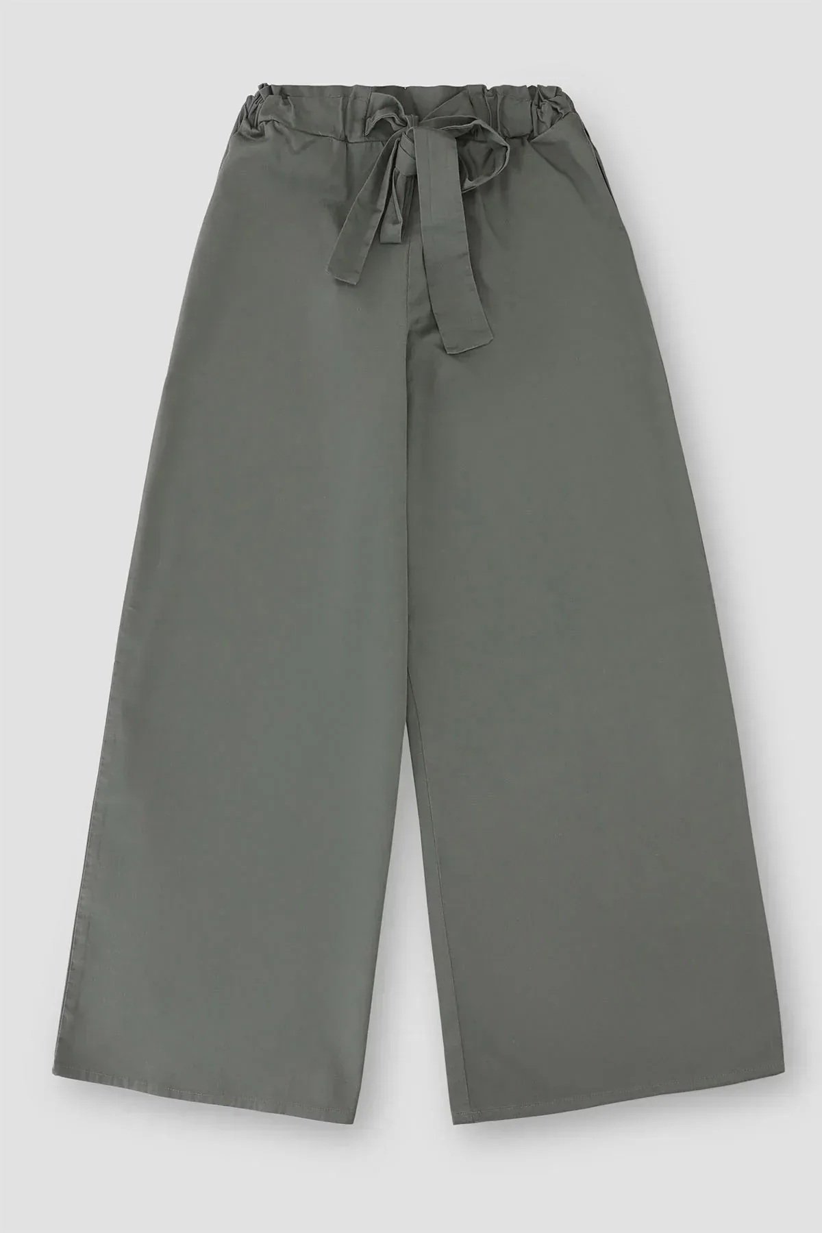 WIDE LEG TROUSER FOR WOMEN - KHAKI