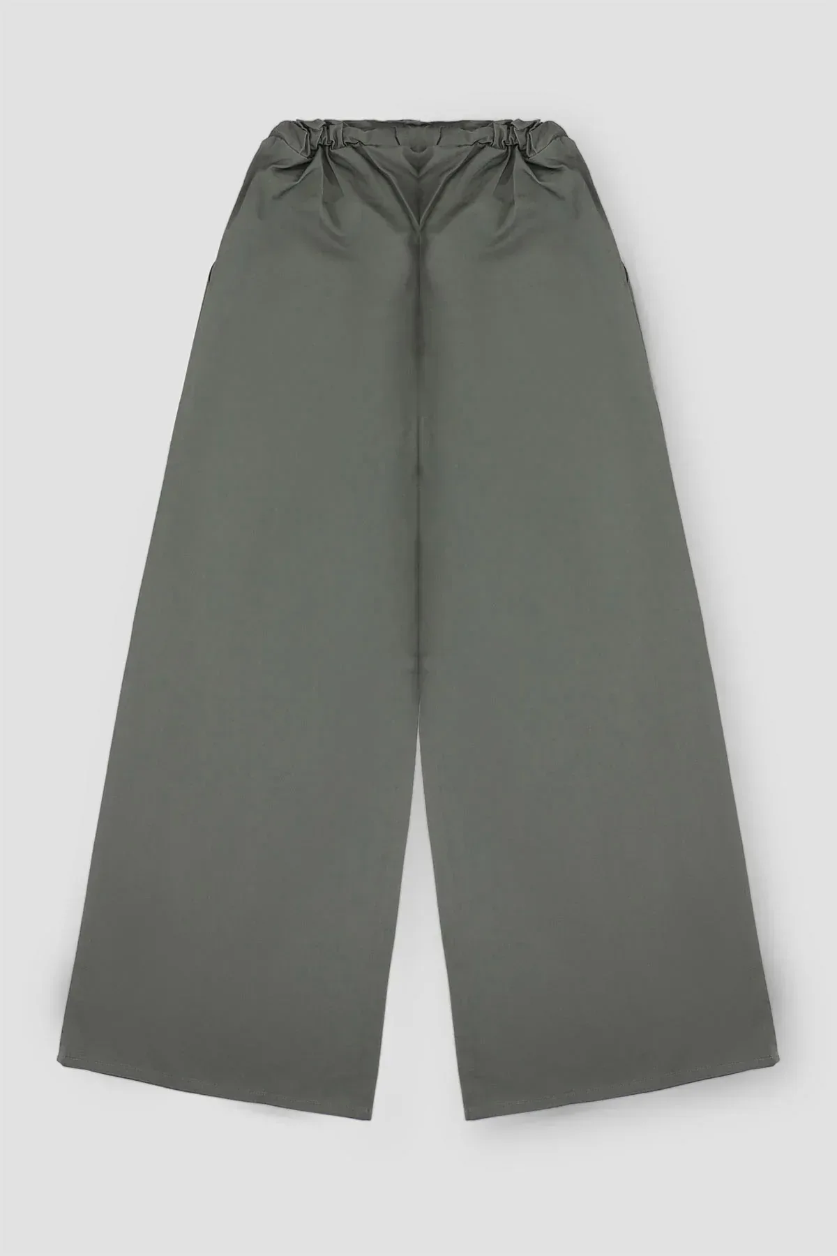 WIDE LEG TROUSER FOR WOMEN - KHAKI - Image 3