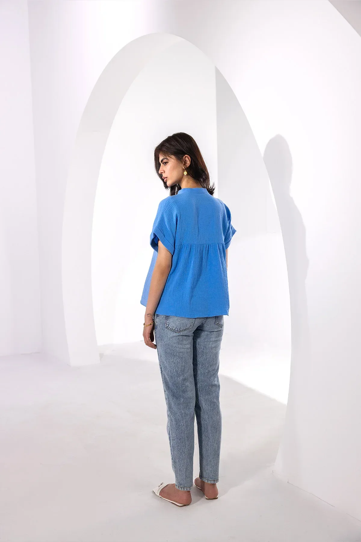 PLEATED BLOUSE FOR WOMEN - Image 4