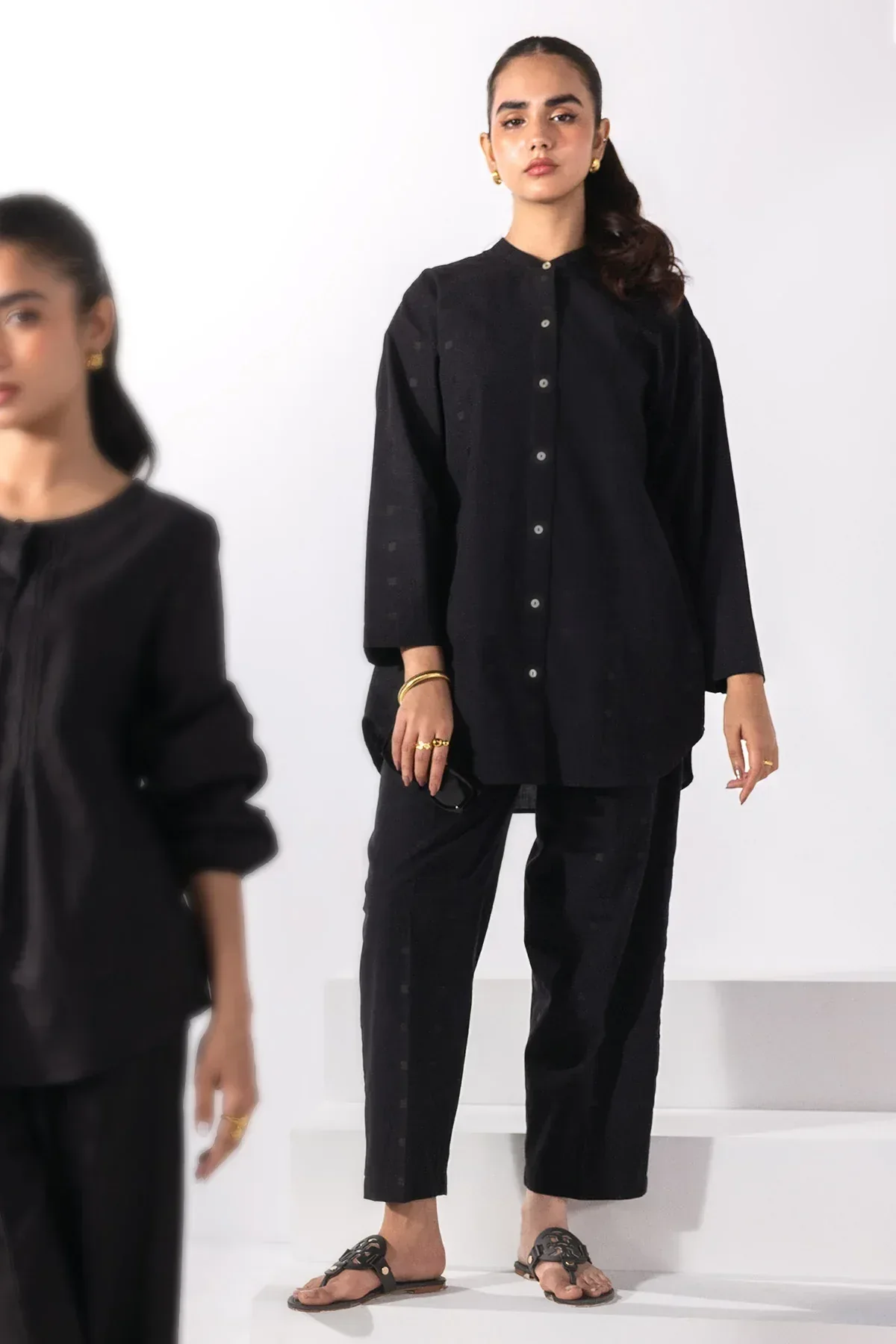 TUNIC CO-ORD SET FOR WOMEN - BLACK