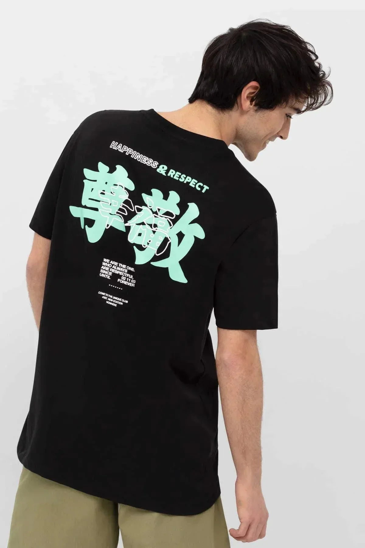 PRINTED T-SHIRT FOR MEN - BLACK