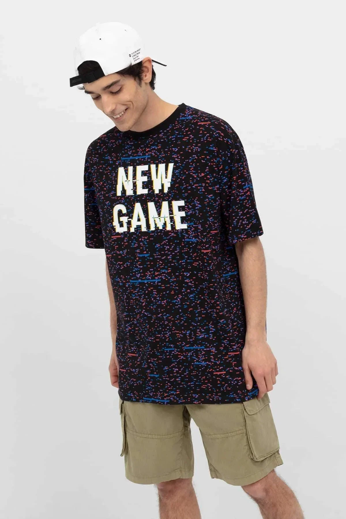 PRINTED T-SHIRT FOR MEN - BLACK