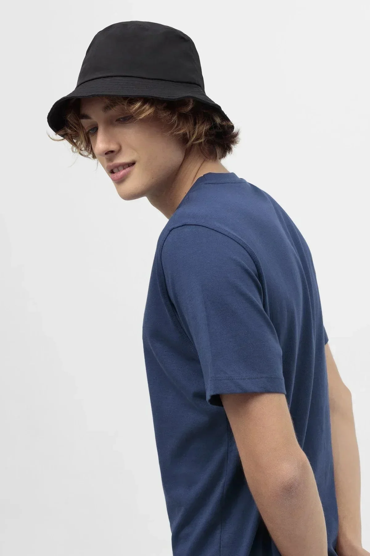 CREW NECK BASIC T-SHIRT FOR MEN - BLUE