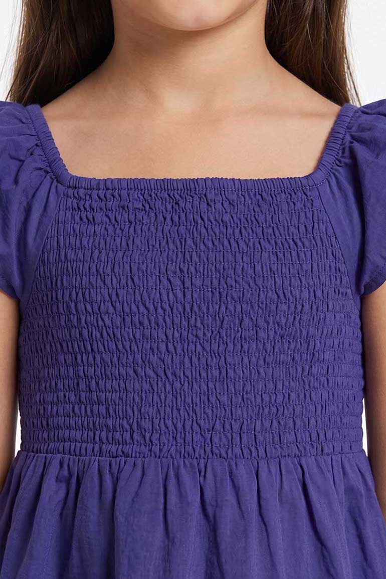 SMOCKED RUFFLE SLEEVES BLOUSE FOR GIRLS - Image 2