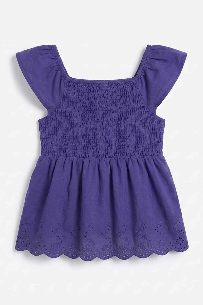 SMOCKED RUFFLE SLEEVES BLOUSE FOR GIRLS - Image 5