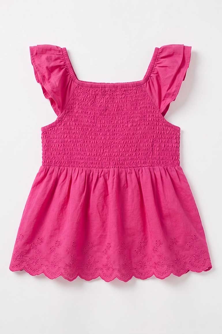 SMOCKED RUFFLE SLEEVES TOP FOR GIRLS - Image 5
