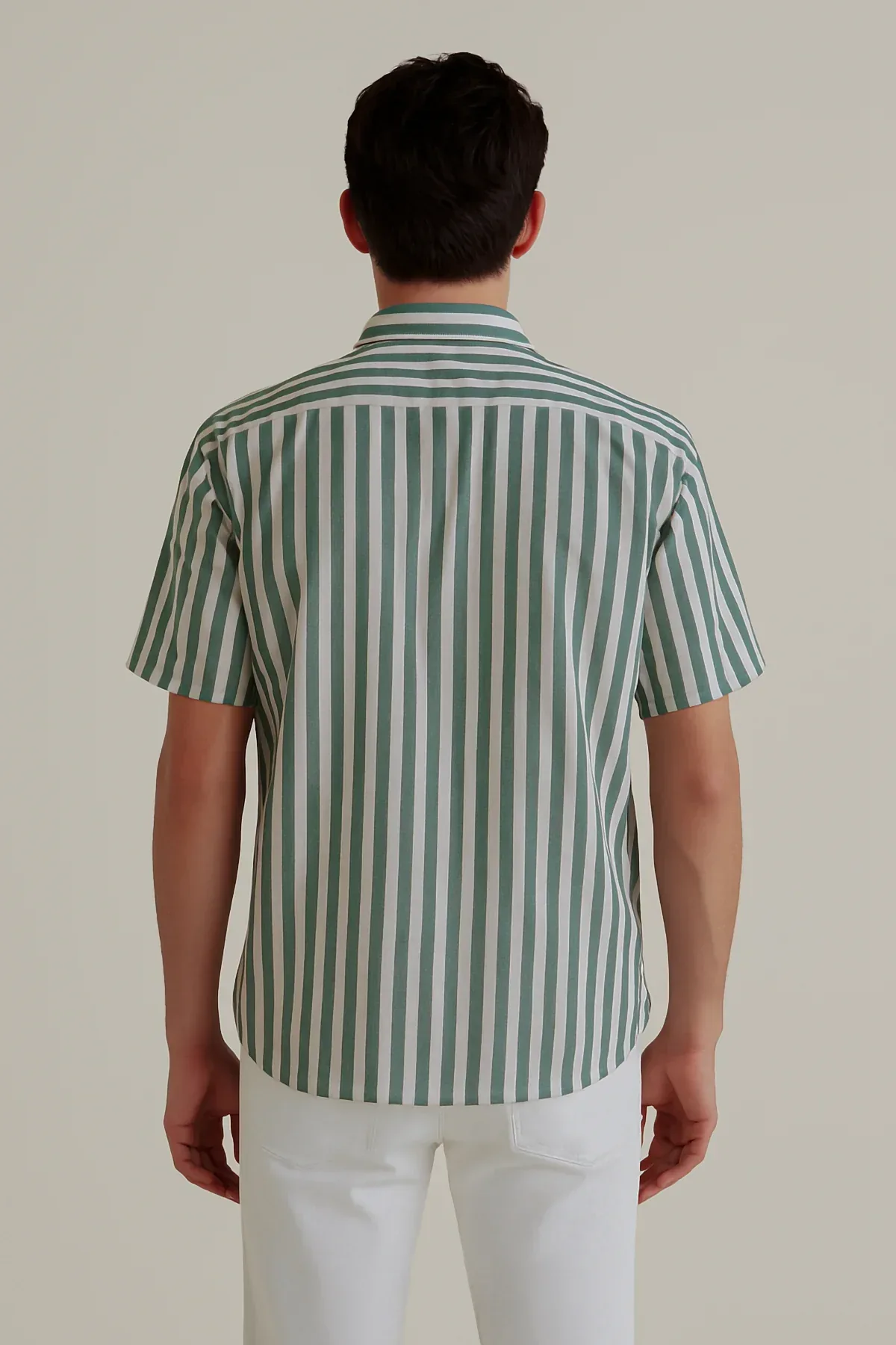 STRIPPED BUTTON DOWN SHIRT FOR MEN - Image 4