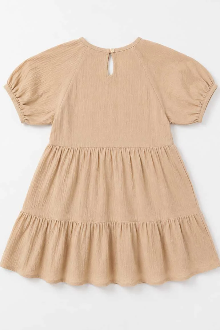 TIERED TEXTURED DRESS FOR GIRLS - Image 5