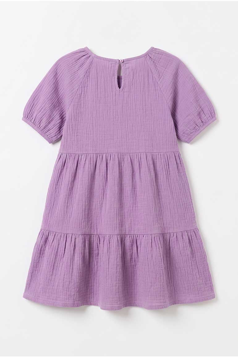 TIERED TEXTURED DRESS FOR GIRLS - Image 5