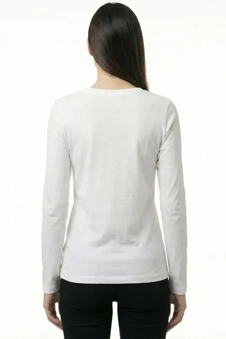 V-NECK LONG SLEEVE T-SHIRT FOR WOMEN - Image 2